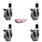 Service Caster 5'' Semi Steel Swivel 1-3/4'' Expanding Stem Caster Set with Brake, 4PK SCC-EX20S514-SSS-PLB-134-4 - alternate 2